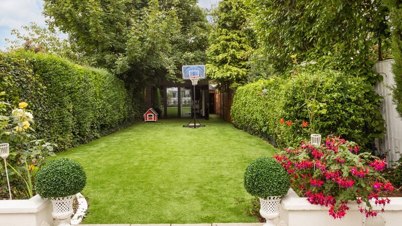 Rear garden and garden room