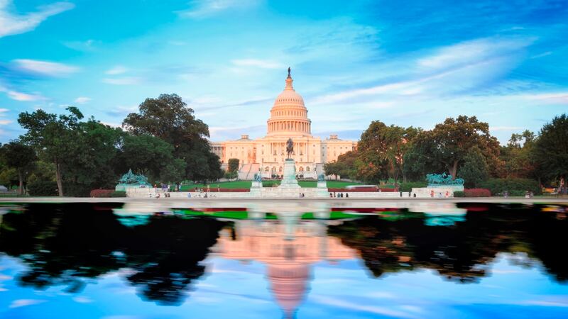 The Capitol building in Washington DC