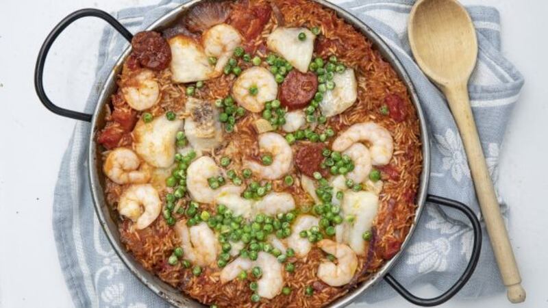 Paul Flynn’s easy paella. Photograph: Harry Weir Photography