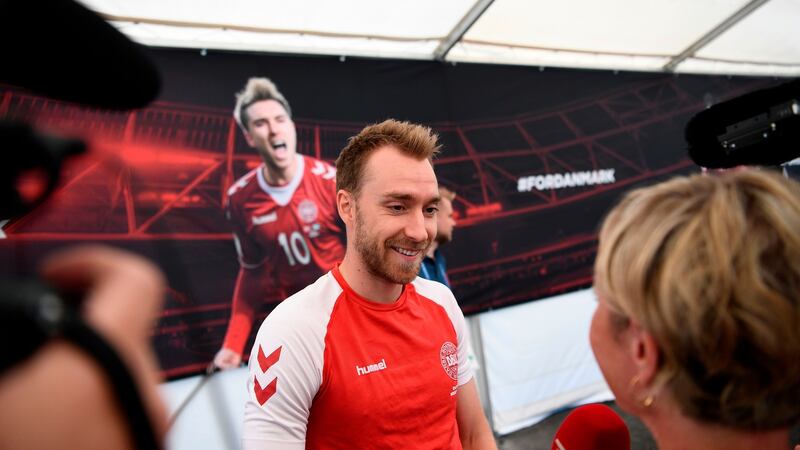 Denmark’s Christian Eriksen. Photograph: Jonathan Nackstrand/AFP/Getty
