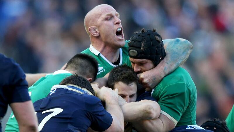 Paul O’Connell in action for Ireland against Scotland in the Six Nations game at Murrayfield in March 2015. Photograph: Dan Sheridan/Inpho