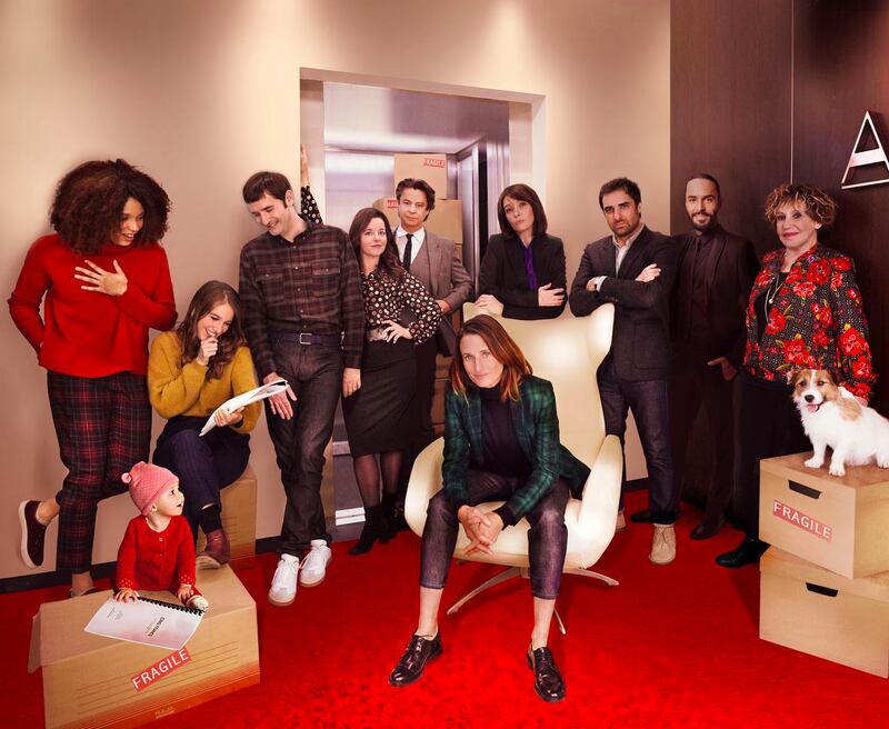 The cast of Call My Agent!. Photograph:   Christophe Brachet
