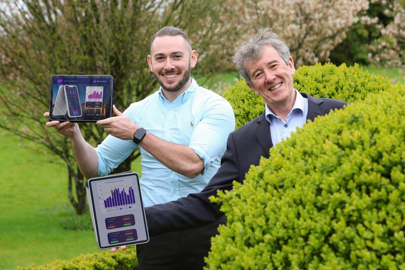 Paul O'Reilly and Paul Mahon of Wattt Footprint, representing LEO Westmeath. Photograph: Martina Regan