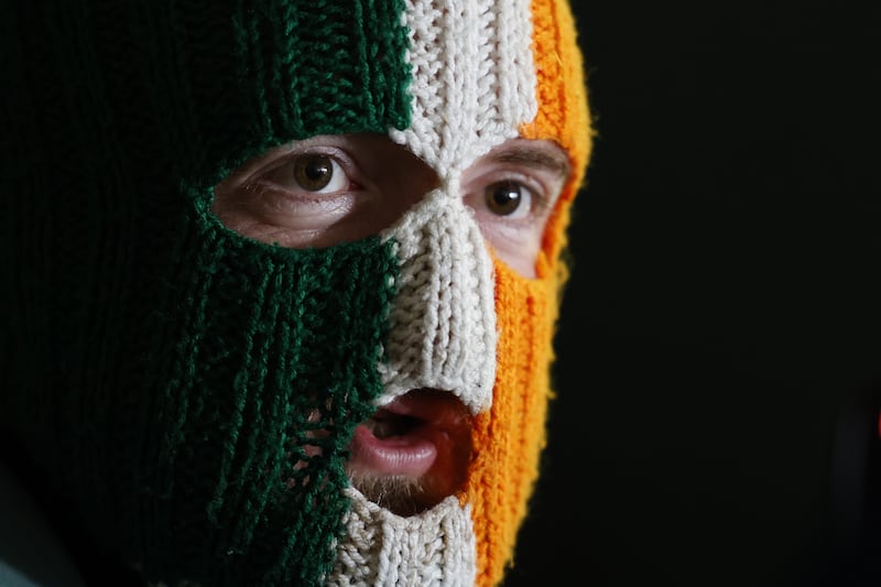 DJ Próvaí at the Dublin premiere of his group's eponymous film, Kneecap. Photograph: Nick Bradshaw 