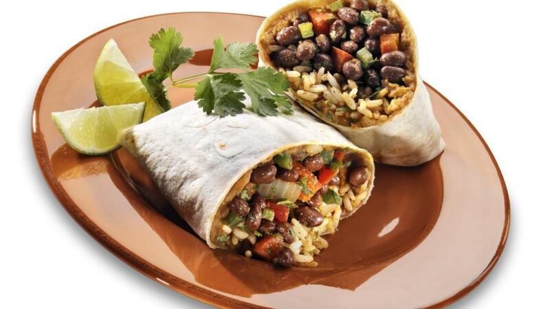 A black bean burrito on white pitta bread: it remains to be seen whether or not the Meatless Monday movement will catch on here. Photograph: Getty Images