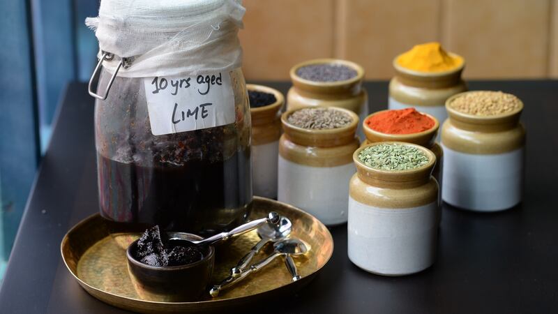 Aged lime pickle. Photograph: Alan Betson