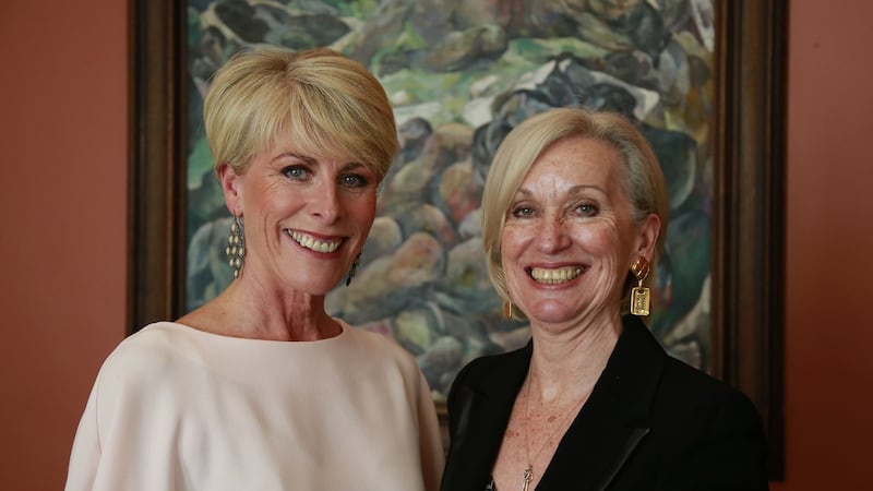 Anne Maher, artistic director and co-founder of Ballet Ireland,  and State Pathologist Prof Marie Cassidy: “You don’t normally associate forensic pathology with ballet.” Photograph: Nick Bradshaw