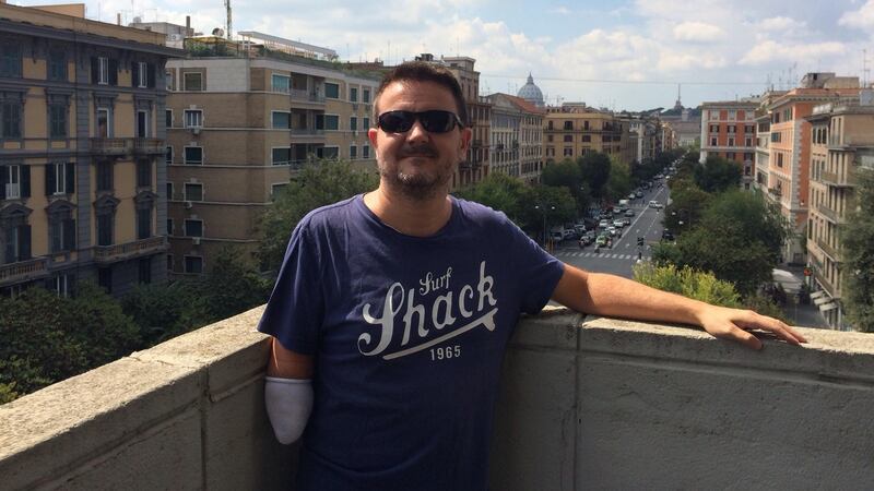 Eamonn McSweeney who lost his arm after a cycling crash.