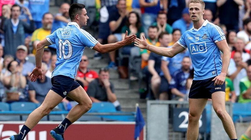 Niall Scully celebrates scoring his first goal.