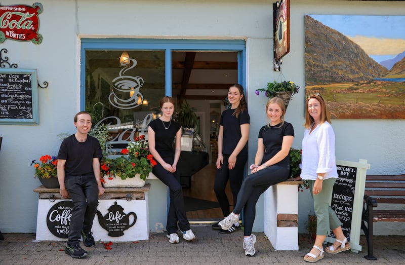 Maria Coffey (right) owns and runs the Coffee Pot cafe with her husband Derry. It is located at the entrance to the Gap
of Dunloe. Photograph: Valerie O'Sullivan