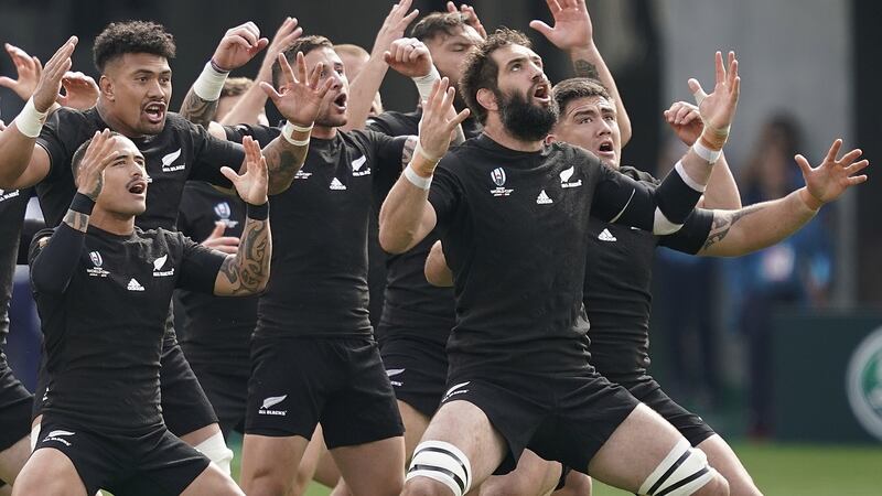 The New Zealand Haka is a ritual that will always divide opinion,   but the spectators love it. Photograph: Franck Robichon/EPA