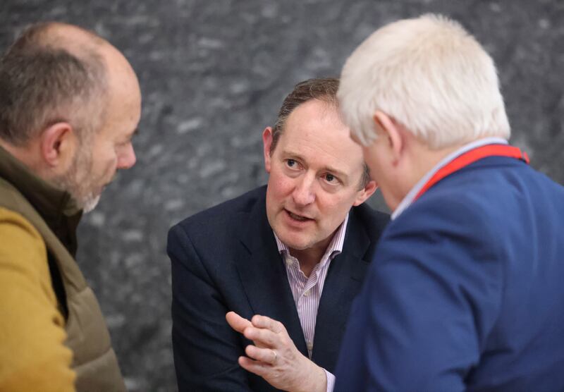 Seán Sherlock, TD at the Labour Party national conference in the Helix, DCU. Glasnevin, Dublin. Photograph: Dara Mac Dónaill