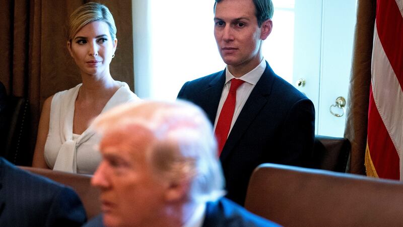 President Donald Trump’s  daughter Ivanka and  son-in-law  Jared Kushner: Bannon believed they had naive political instincts and were going to alienate Trump’s core coalition of white working-class voters. Photograph: Doug Mills/The New York Times