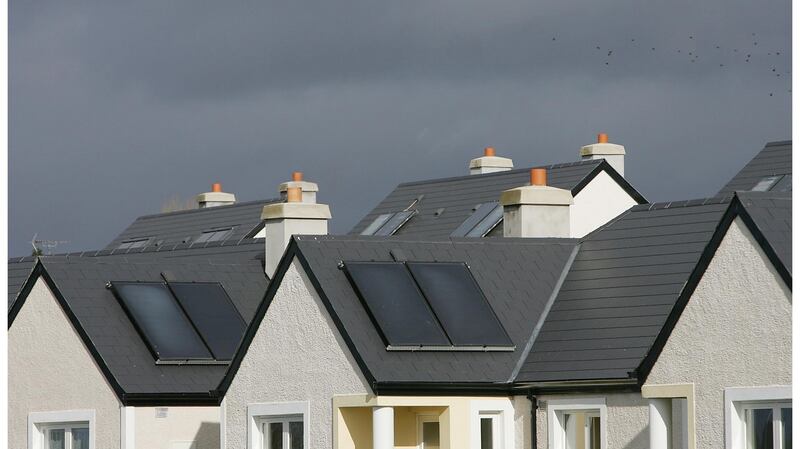 Wexford County Council’s The Hollow of the Well development at Oilgate showing solar panels on the roofs. Photograph: Bryan O’Brien