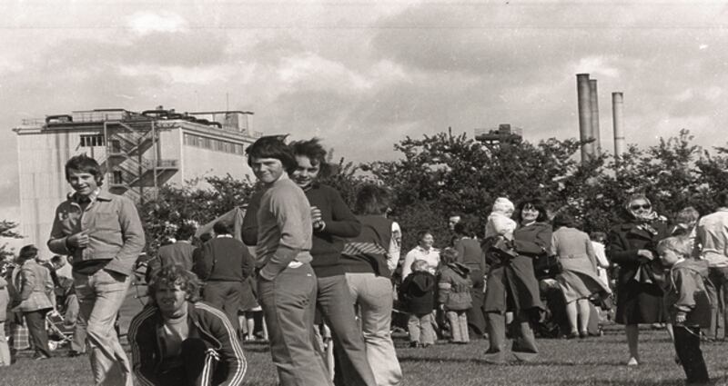 A Family Fun Day in the early 1970s with the Ringaskiddy plant visible in the background