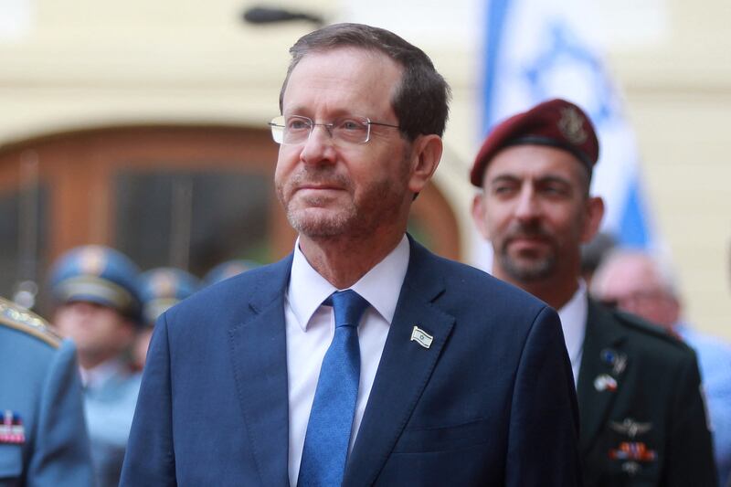 Israeli president Yitzhak Herzog in Prague in 2022. Photograph: Milan Kammermaye/AFP via Getty