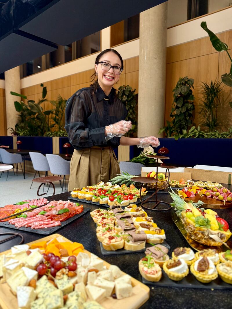 Olha Zhuravlova runs a catering company