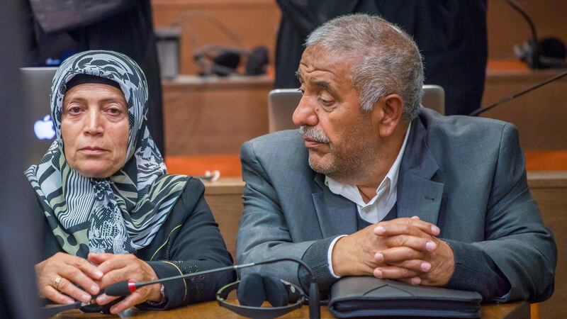 Ayse and Ismail Yozgat, parents of NSU victim Halit Yozgat, awaiting the verdict in the trial of Beate Zschäpe in Munich on Wednesday. Photograph:  Peter Kneffel/AFP/Getty Images