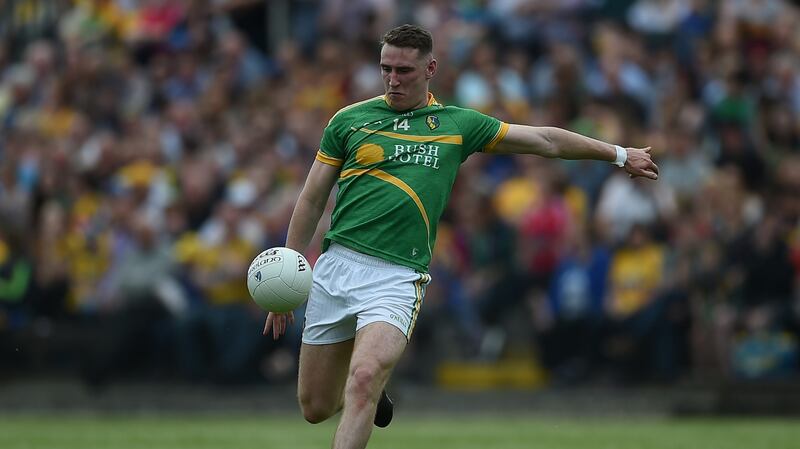 Keith Beirne was the star attraction despite Leitrim going out on penalties to Sligo . Photograph: Tommy Grealy/Inpho