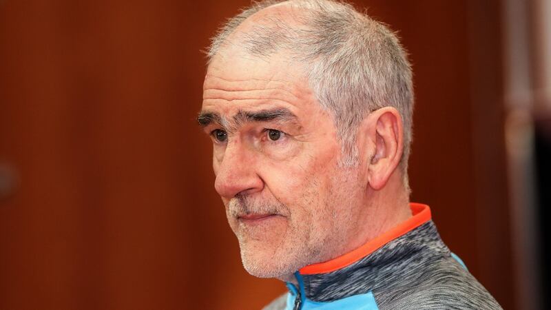 Mickey Harte: “Part of the way Mickey trains, we all train to learn how to shoot. We all train to learn how to tackle.” Photograph:  Declan Roughan/Presseye/Inpho
