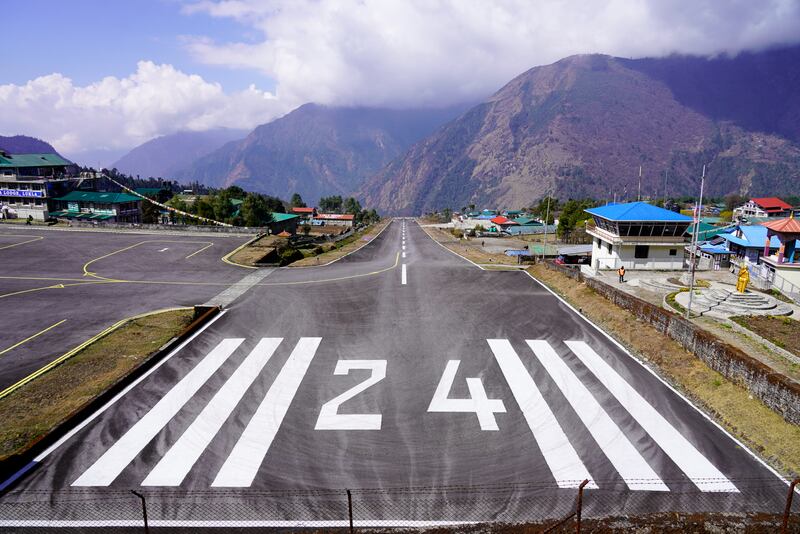 The runway at Lukla airport, often described as one of the world’s most dangerous airports. Photograph: David Young