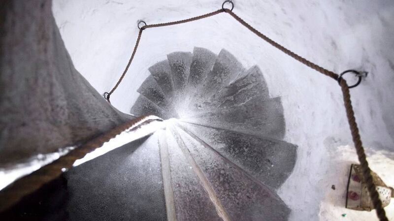 The winding stairs at Cahercastle in Craughwell, Co Galway. Photograph: Airbnb