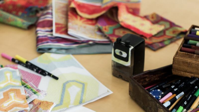 Kenzo grew up a house full of sisters who wore the traditional kimono – a garment that helped define the fluid line of his clothing . Photograph: Eric Matheron-Balay