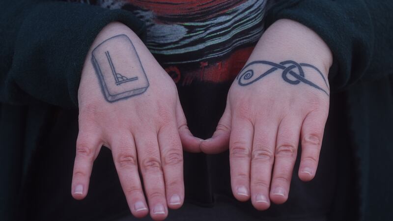 Elizabeth Boyle’s tattoos. Photograph: Laura Hutton
