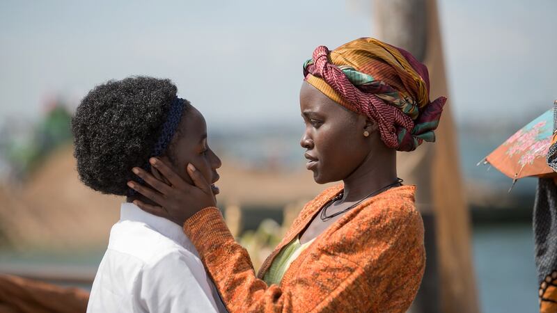 Queen of Katwe: Lupita Nyong’o with Madina Nalwanga, who plays Phiona Mutesi, a young chess champion