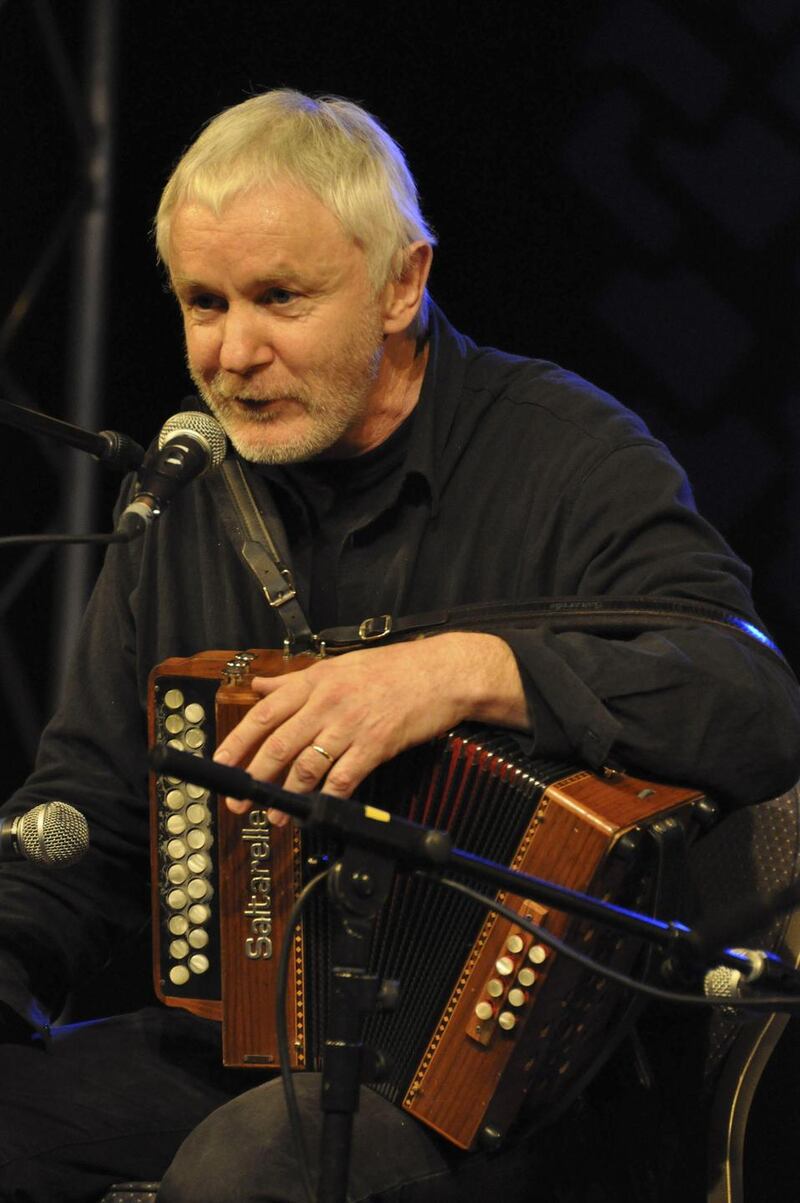 Máirtín O’Connor is one of the stars at the Armagh Pipers Fundraising Concert at Dublin’s Liberty Hall on Saturday