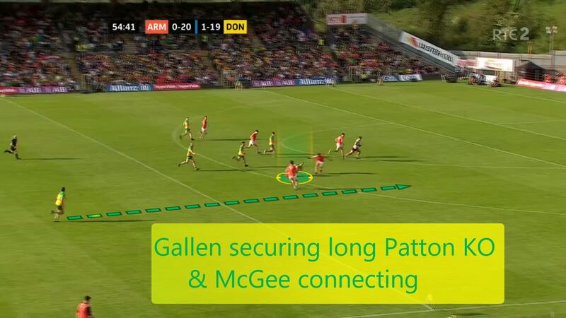 Patton's long kick can remove the press from the equation, and here led to Jason McGee scoring a point