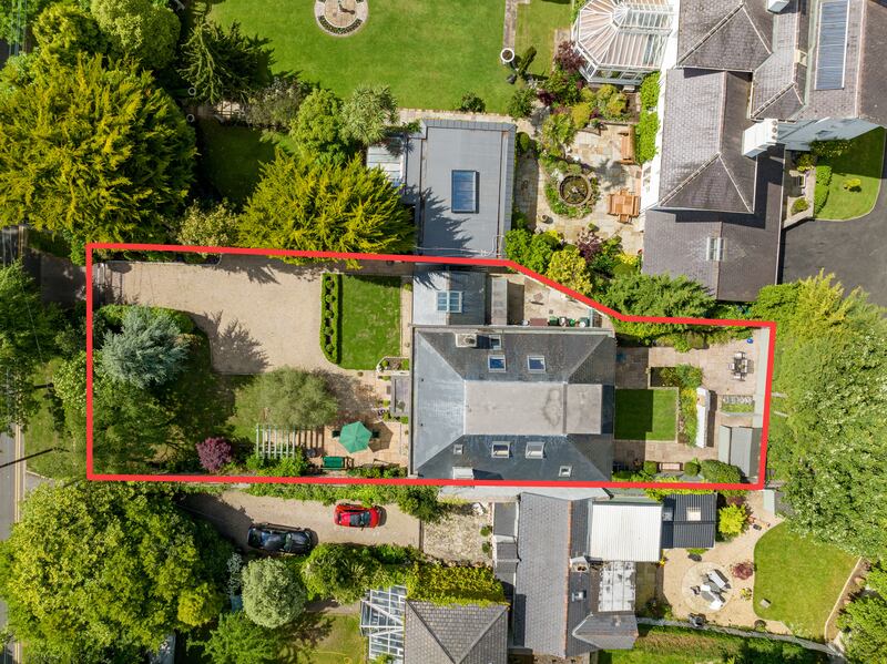 An aerial view of the property