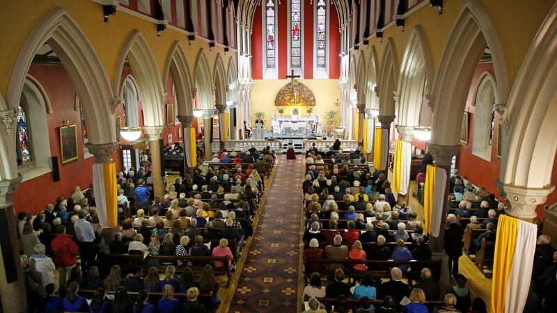 Hundreds of people attended the funeral in Dublin of an Irishman Joseph Tuohy. Photograph Nick Bradshaw/ The Irish Times