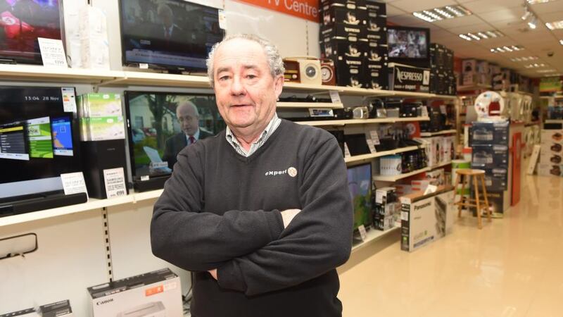 Bernard Marron  in his electronics store in Carrickmacross, Co Monaghan. Photograph: Philip Fitzpatrick.