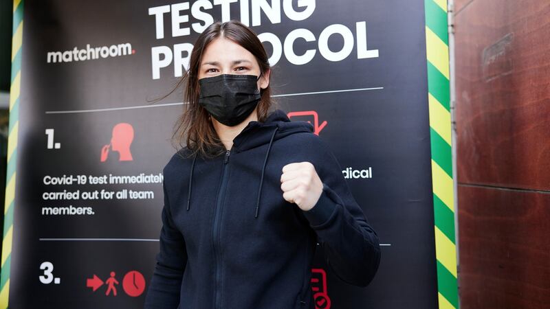 Katie Taylor is preparing for Saturday’s lightweight clash against Natasha Jonas, nine years on from their meeting at the 2012 Olympic Games in London. Photograph:  Mark Robinson/Inpho/Matchroom Boxing
