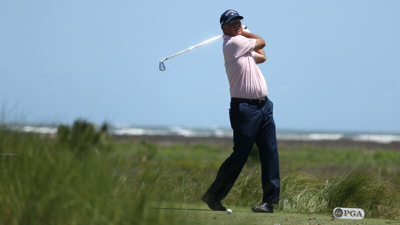 Sonny Skinner on the eighth tee. Photo: Gregory Shamus/Getty Images