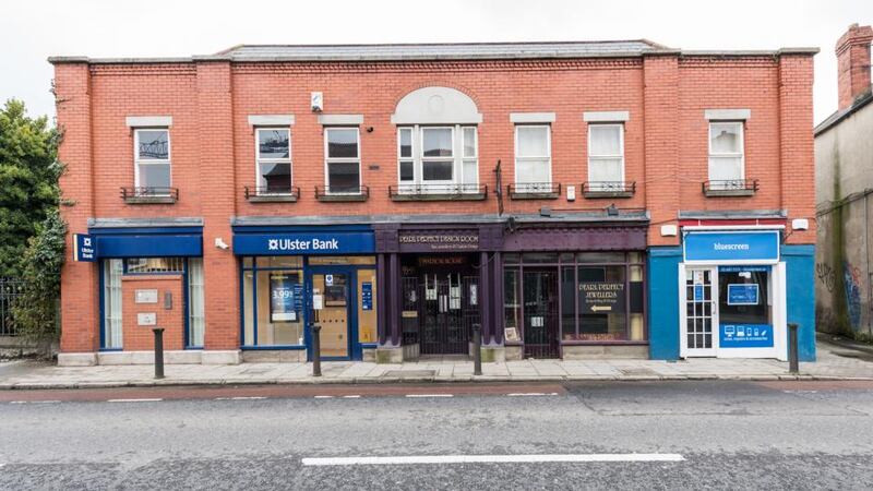 This retail and office building at 93-95 Terenure Road in Dublin 6w is among the properties being sold by Allsop Space in December. It produces a rent roll of €71,700 and has a reserve range of €950,000-€1.05 million
