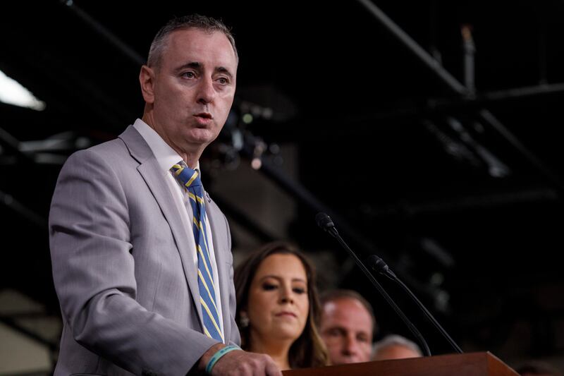 Rep Brian Fitzpatrick said he had urged his colleagues 'to make sure they understand the weight of their words.' Photograph: Anna Rose Layden/The New York Times