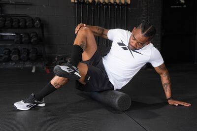 The glute roll. Photograph: Monica Dzik/The New York Times