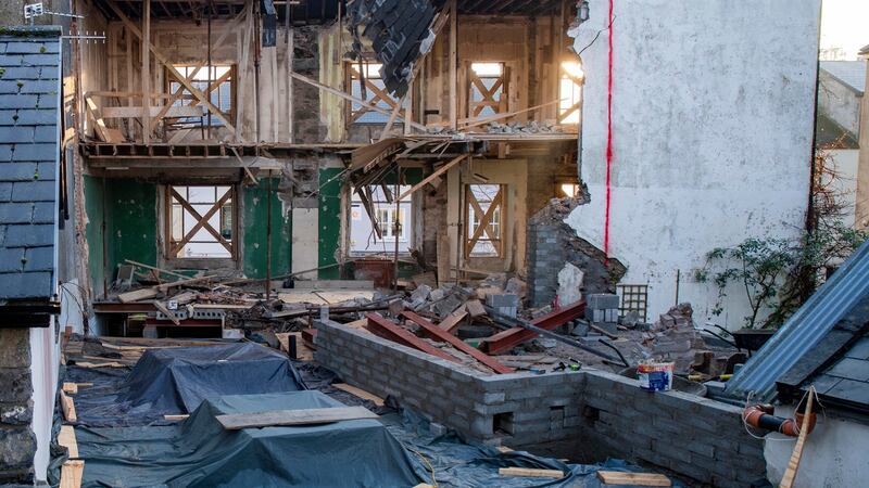 A view of the  site in Tralee, Co Kerry where well-known local builder Tom Ross (68) died on Saturday. Photograph: Domnick Walsh