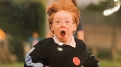 Special Olympian in the making: Mark Claffey, aged 5, taking part in his school’s sports day