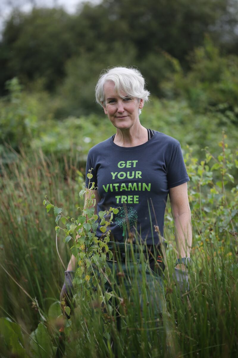 Catherine Cleary at work on her 40-acre farm in Co Roscommon. Photograph: Bryan O’Brien
