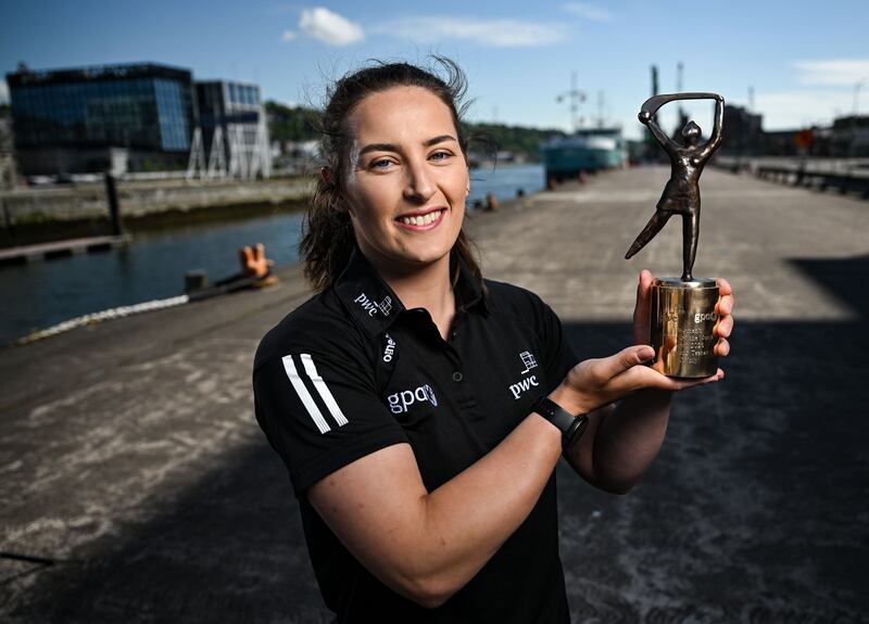Offaly camogie player Mairéad Teehan is the PwC GAA/GPA Player of the Month for April. Photograph: David Fitzgerald/Sportsfile