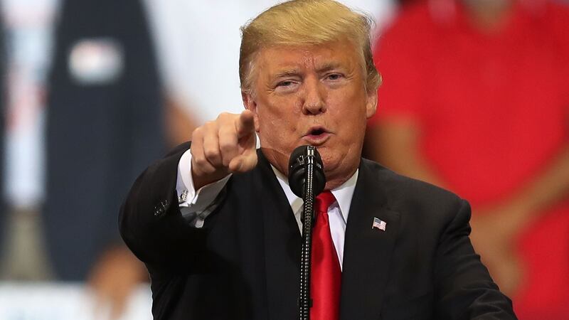 President Donald Trump speaks during a campaign rally at the Hertz Arena  in  Florida last month. Photograph: Joe Raedle/Getty Images