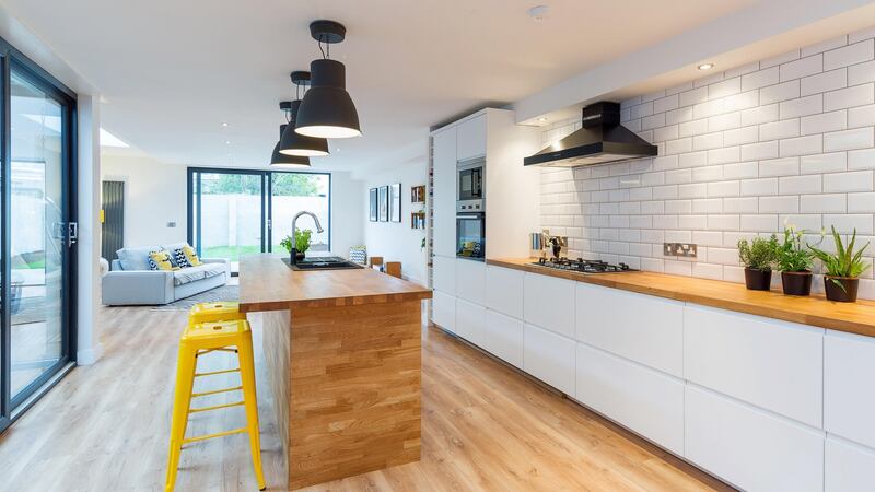 The kitchen of 107 Church Rd has units by Ikea