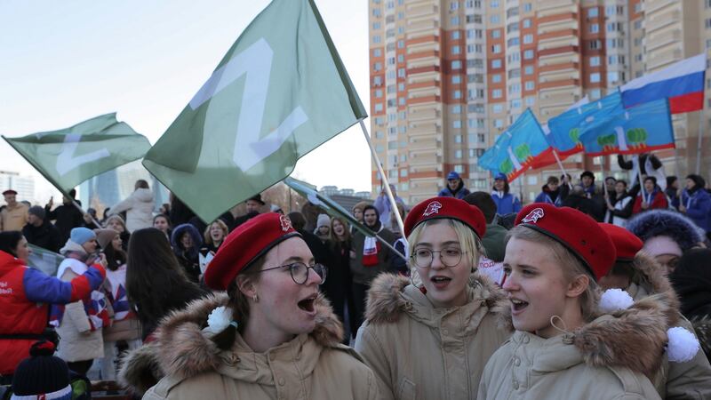 The letter Z is painted on Russian military vehicles in Ukraine and has quickly become a symbol of support for what the Kremlin refers to as a ‘special military operation’. Photograph: EPA