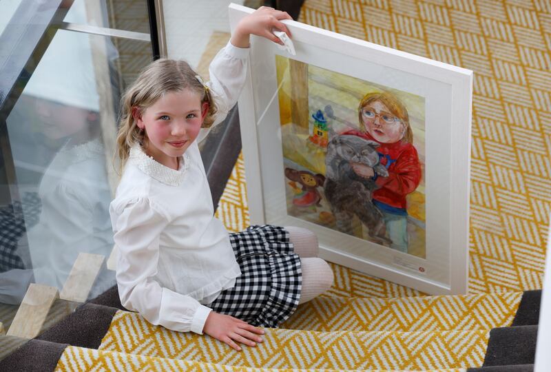 In Category D (nine-11 years), first prize (€250) was won by nine-year-old Dublin student, Anna Solenova for her work entitled 'Got Caught! ..... '. Photograph: Nick Bradshaw / The Irish Times