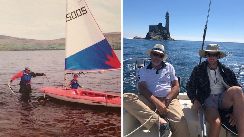 Aidan Lynch with a young Finn