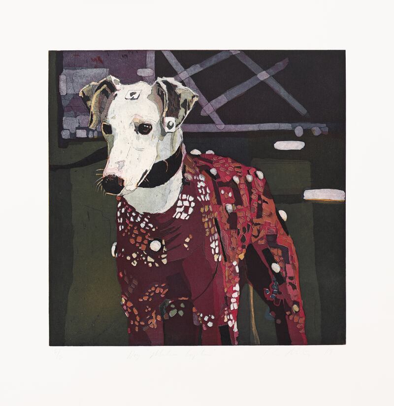Colin Martin's Dog (Motion Capture), 2019 (etching, edition 2/30)
