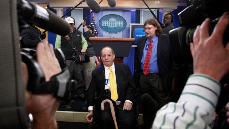 Former White House press secretary James Brady in 2011. Photograph: Kevin Lamarque/Reuters